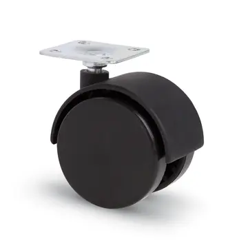 MESO Kółko meblowe z kołpakiem 40 mm Nylon podwójnie twardy z płytką 38x38 mm