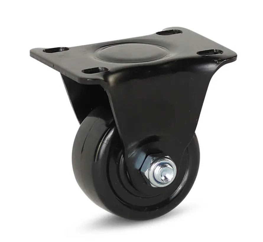 Kółko stałe z czarnego nylonu - 50 mm - 150 kg