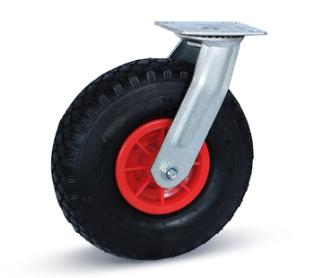 MESO Kółko skrętne z oponą pneumatyczną - Obręcz z tworzywa sztucznego - 260 mm - 125 kg