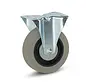 Kółko stałe z szarej gumy - 125 mm - 180 kg
