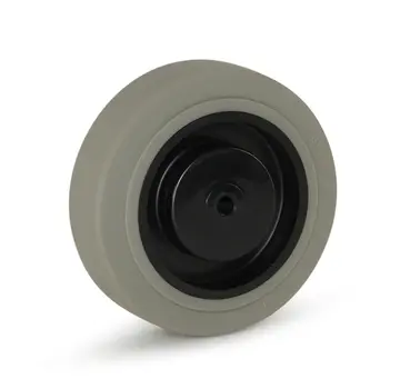 MESO Szare gumowe kółko w czarnej obudowie - 125 mm - 180 kg