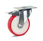 Kółko obrotowe PU z hamulcem i płytą górną - 160 mm - 330 kg