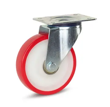 MESO Kółko obrotowe PU z płytą górną - 160 mm - 330 kg