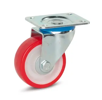 MESO Kółko obrotowe PU z płytą górną - 100 mm - 180 kg
