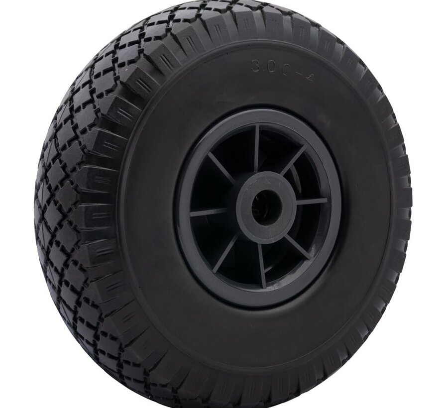 Kółko do wózka / Kółko do wózka Bolder 3.00-4 - Anti-leak (PU) Black/Black, Nośność 125kg -
