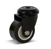 MESO Kółko obrotowe PU z centralnym otworem - 50 mm - 120 kg