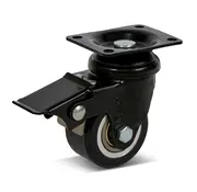 MESO Kółko obrotowe PU z hamulcem i płytą górną - 50 mm - 120 kg