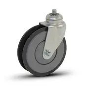 Kółko obrotowe do wózka sklepowego TPR z centralnym otworem - 125 mm - 100 kg