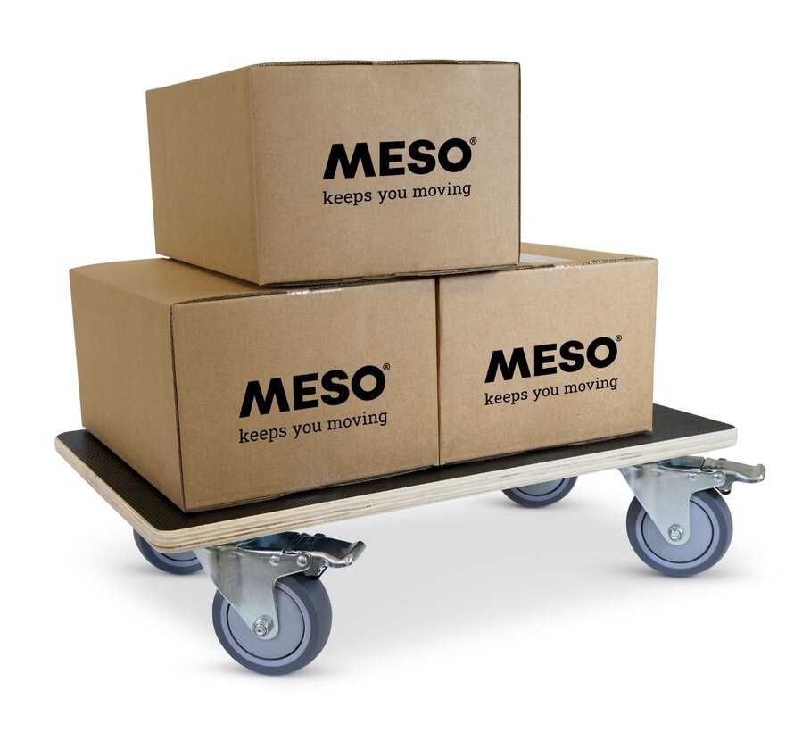 Rolka meblowa 4x hamowana - koło TPR - 575 mm x 350 mm - 350 kg