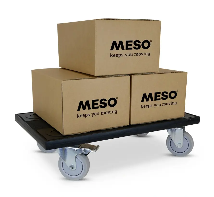 Rolka meblowa 2 x hamowana - Koło gumowe - 580 mm x 350 mm - 350 kg