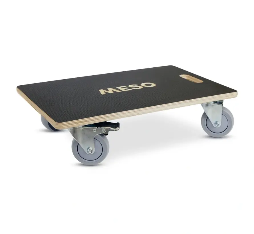 Rolka meblowa 2 x hamowana - Koło gumowe - 575 mm x 350 mm - 350 kg