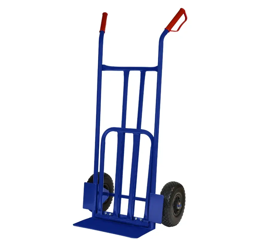 Steekwagen blauw - incl. klep - Max 200 kg - Anti-Lek (PU) Zwart/Zwart