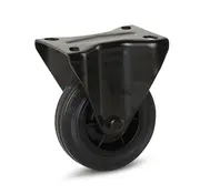 MESO Czarne gumowe koło obrotowe – 100 mm – 75 kg – Wycofywane z oferty