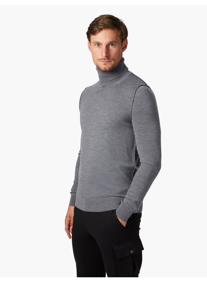 Cavallaro Pullover Oro Roll-Neck Grey Melange