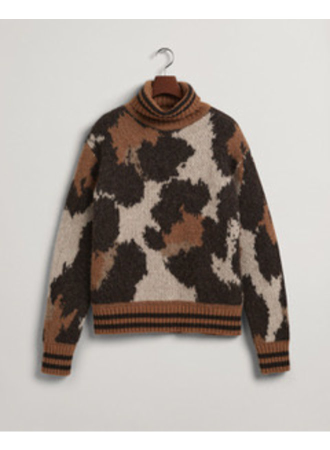 Gant Pullover  Leopard Roll-Neck Linen
