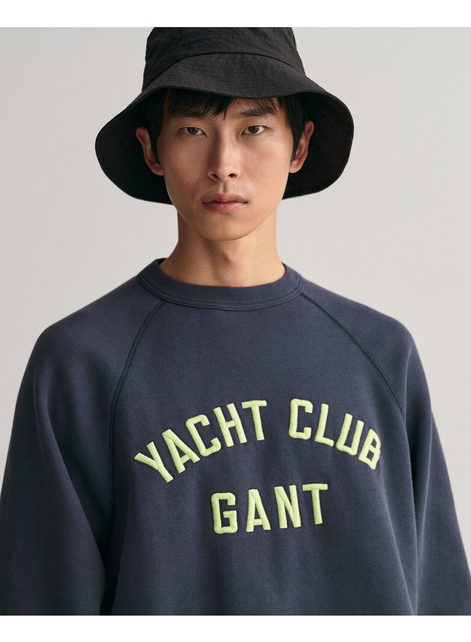 Gant Sweater Yacht C-Neck Raglan Evening Blue