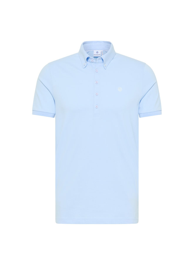 Blue Industry Polo  Button Down Sky Blue