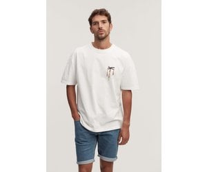 Denham Drip Box Tee HCJ White - Hiëre van Venlo