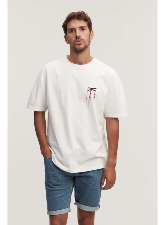 Denham Drip Box Tee HCJ White