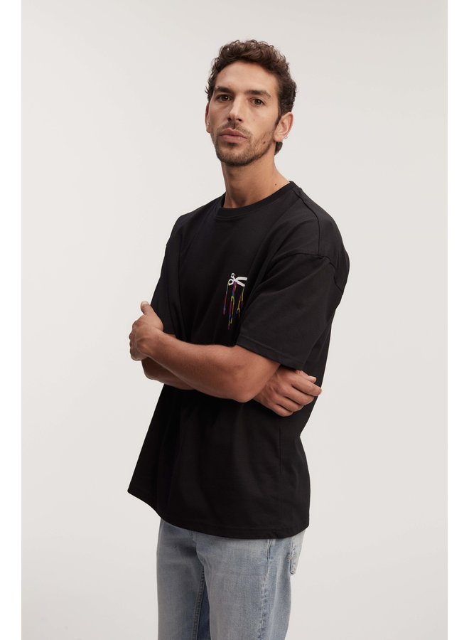 Denham Drip Box Tee HCJ Black