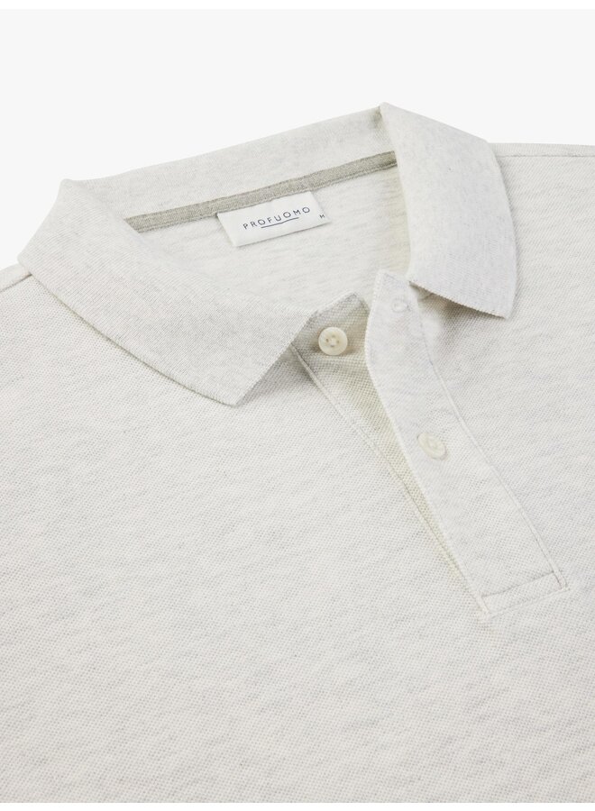 Profuomo Polo Short Sleeve Grey Melange