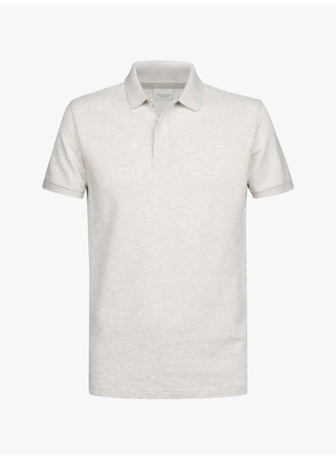 Profuomo Polo Short Sleeve Grey Melange