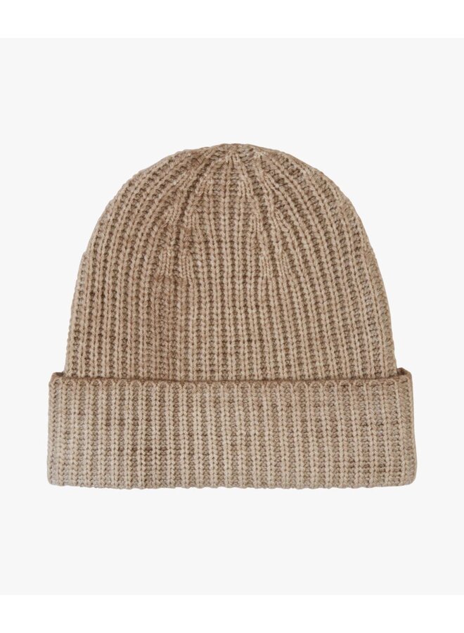 Profuomo Beanie Wool Nylon Camel