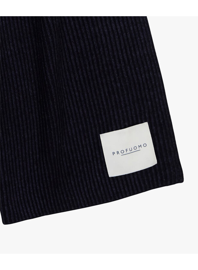 Profuomo Scarf Wool Nylon Navy