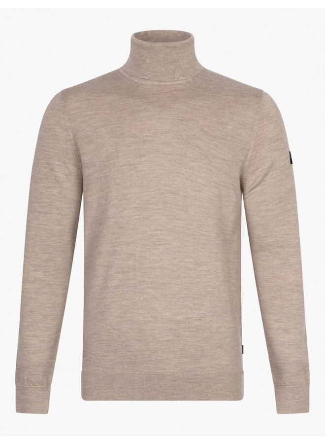 Cavallaro Roll Neck Pullover Merinowool Sand