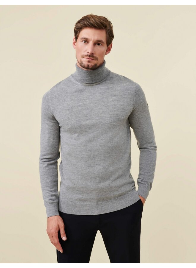 Cavallaro RollNeck Pullover Mid Grey Melange