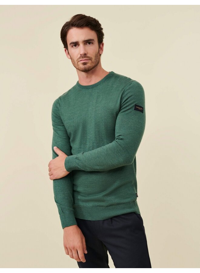 Cavallaro R-Neck Pullover Merino Sage green