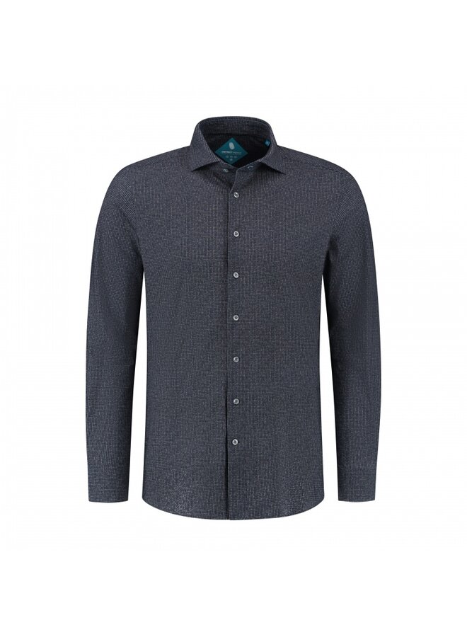 District Indigo Performance Shirt Pied de Poule Navy