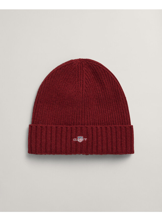 Gant Beanie Shield Wool Plumped Red