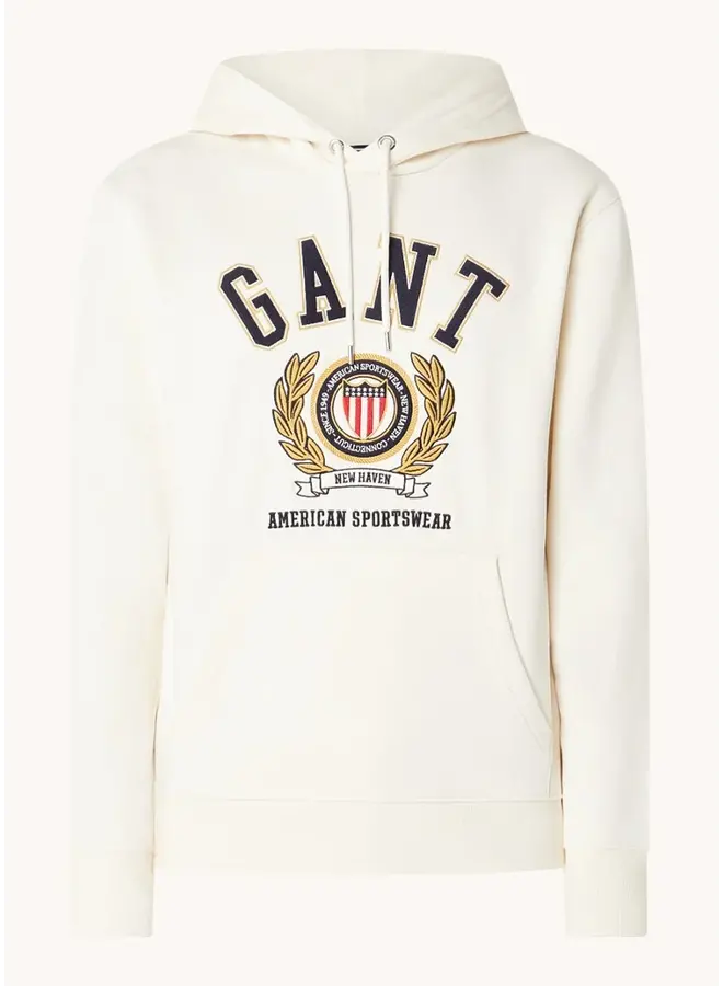 Gant Hoodie Crest Sweat Cream