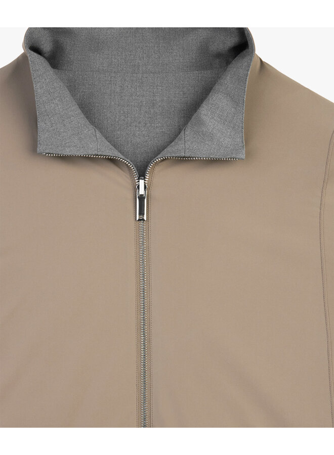 Profuomo Bomber Ecodown Reversible Taupe