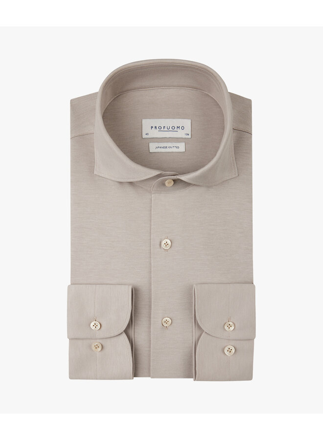 Profuomo Shirt Japanese Knitted Beige