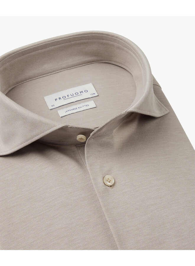 Profuomo Shirt Japanese Knitted Beige