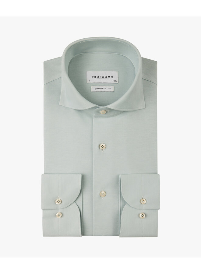 Profuomo Shirt Japanese Knitted Light Green