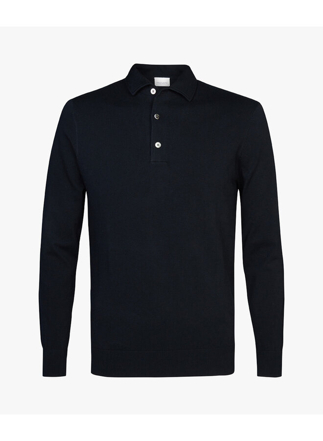 Profuomo Polo Knitted LS Navy