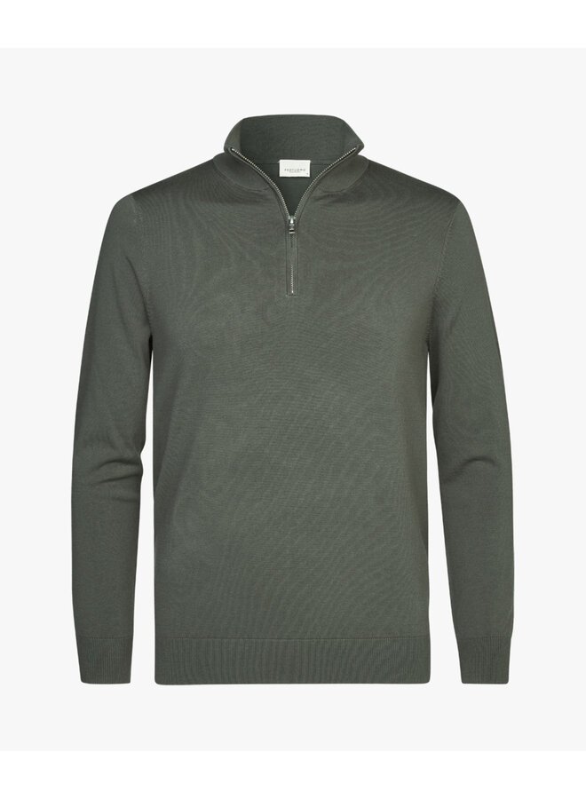 Profuomo Pullover Half Zip D.Green