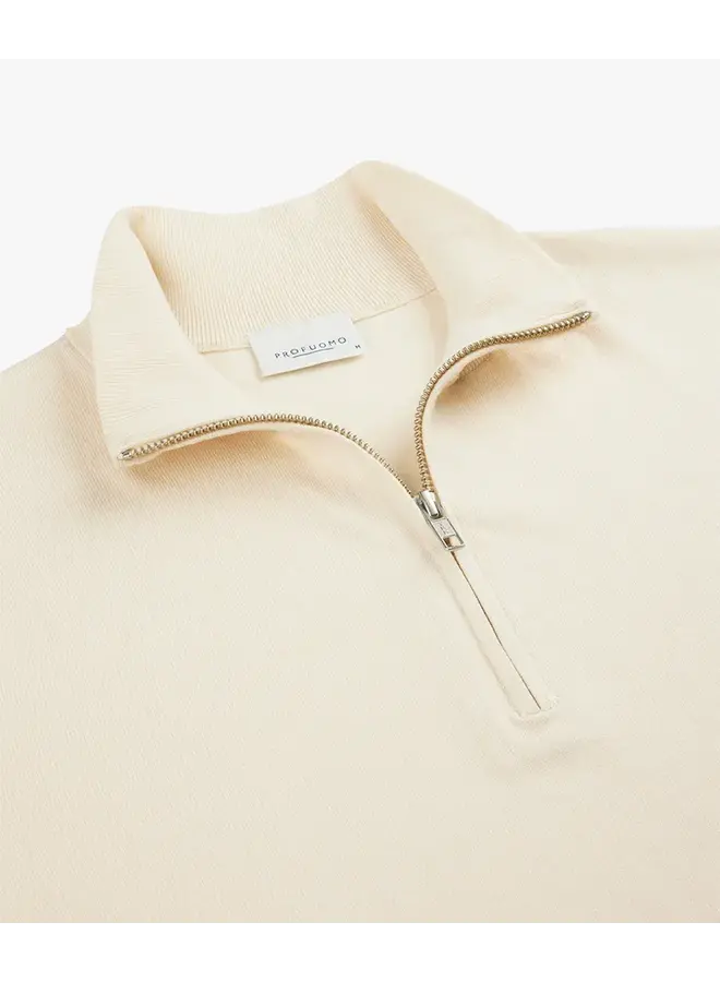 Profuomo Pullover Half Zip Off-White