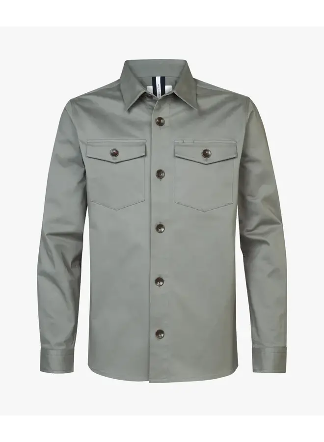 Profuomo Overshirt Cotton Basic Green