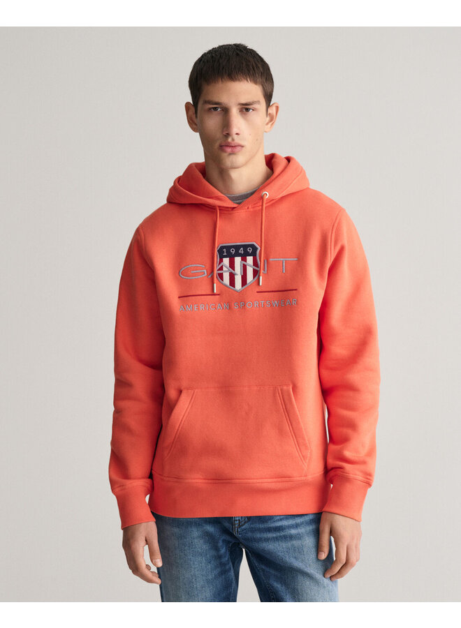 Gant Hoodie Archive Shield Burnt Orange