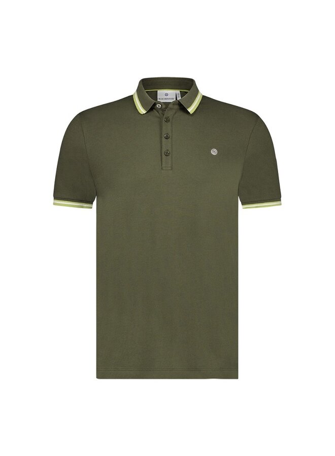 Blue Industry Polo (met randje) Army