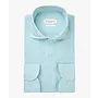 Profuomo Linnen Shirt X-Cutaway Aqua