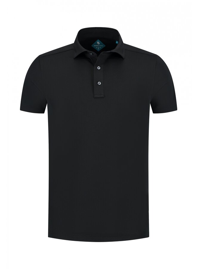 District Indigo Polo Shirt Pique Black