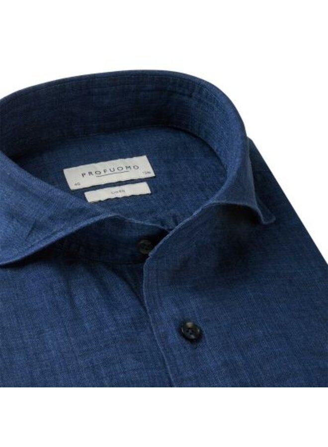 Profuomo Shirt  Linnen X-Cutaway Denim