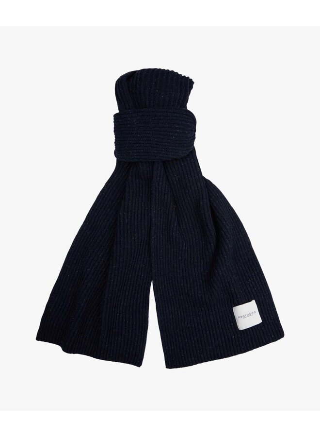 Profuomo Scarf Wool Polyamide Navy
