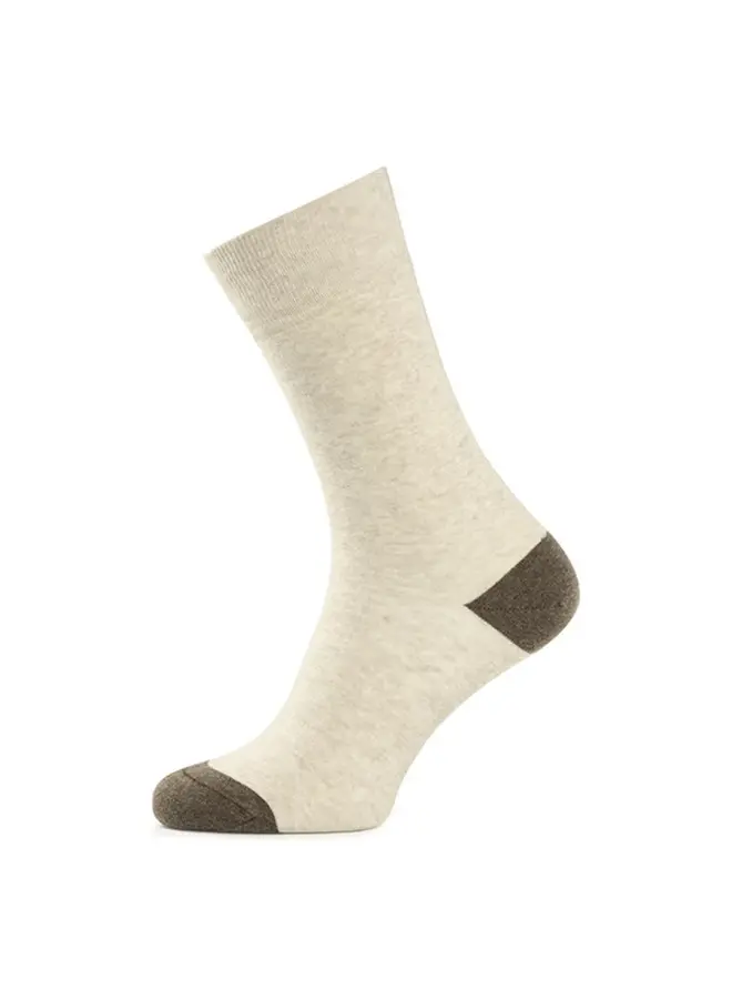 Carlo Lanza Herensokken Cashmere en Cotton Sand