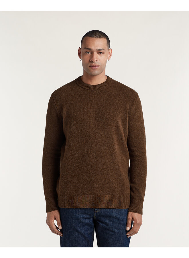 Denham Pullover Crew Knit Wren Brown